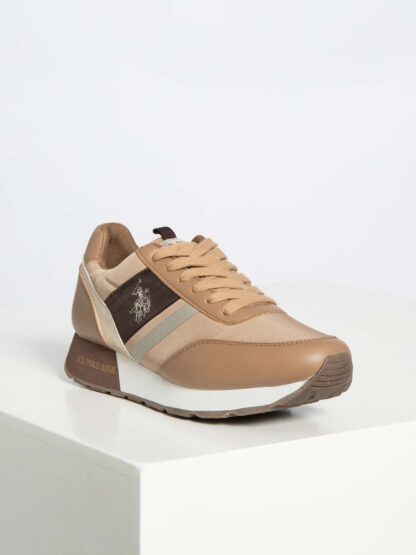 U.S. POLO ASSN. - Beige Fabric Women Sneaker