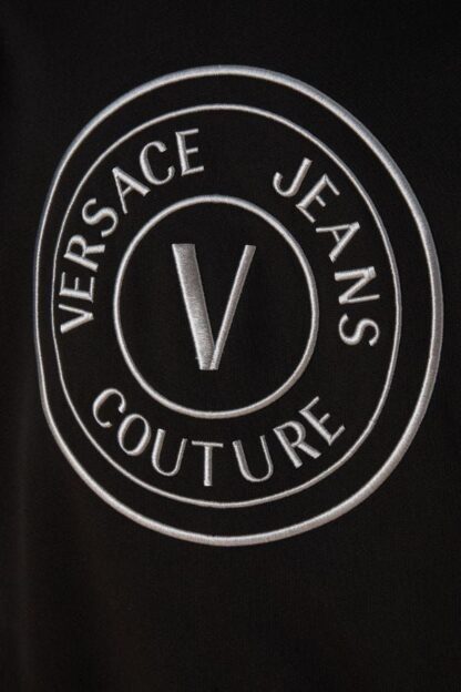 Versace Jeans - Stunning Hooded Black Cotton Sweatshirt