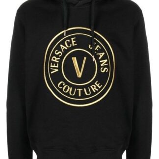 Versace Jeans - Stunning Hooded Black Cotton Sweatshirt