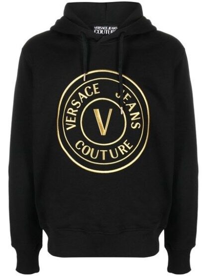 Versace Jeans - Chic Black Hooded Sweatshirt