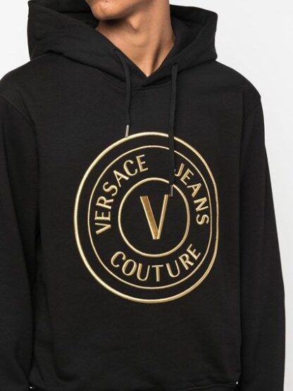 Versace Jeans - Chic Black Hooded Sweatshirt