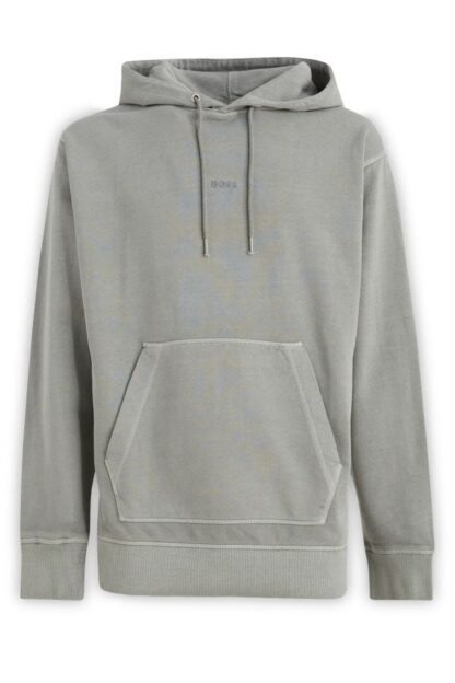 Hugo Boss - Elegant Grey Cotton Hooded Sweatshirt