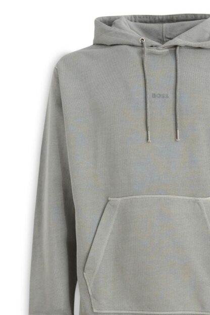 Hugo Boss - Elegant Grey Cotton Hooded Sweatshirt