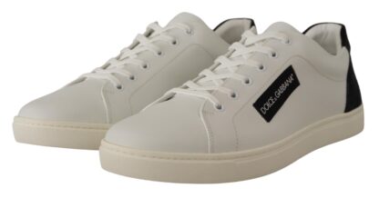 Dolce & Gabbana - Elegant White Leather Low Top Sneakers