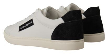 Dolce & Gabbana - Elegant White Leather Low Top Sneakers