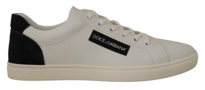 Dolce & Gabbana - Elegant White Leather Low Top Sneakers