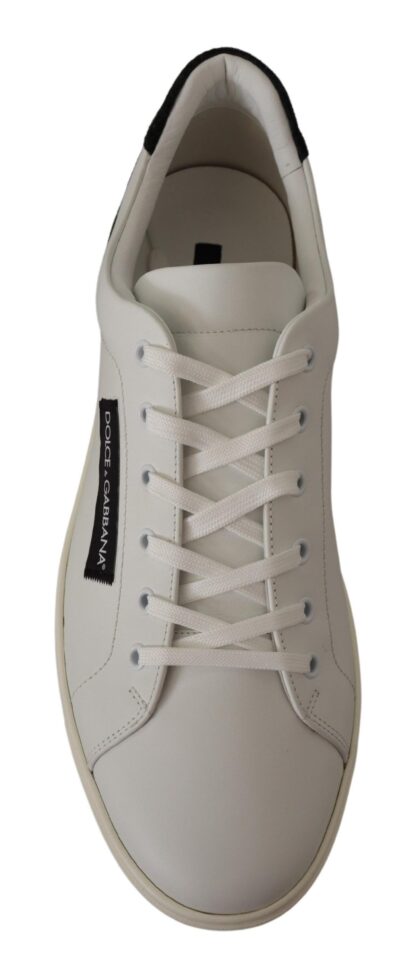 Dolce & Gabbana - Elegant White Leather Low Top Sneakers