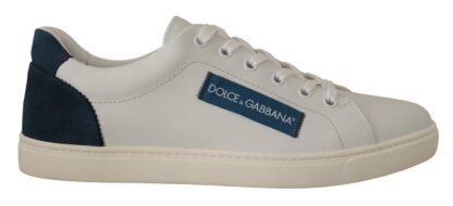 Dolce & Gabbana - Chic White Leather Low-Top Sneakers