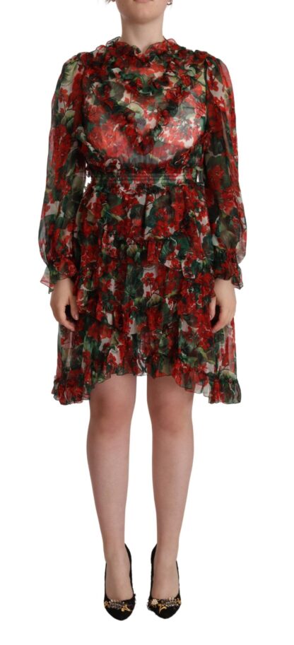 Dolce & Gabbana - Floral Silk Mini Knee High Dress