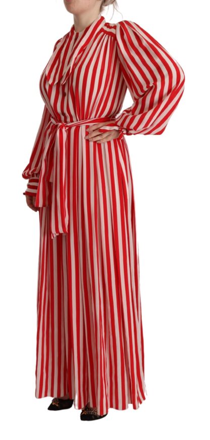 Dolce & Gabbana - Elegant Striped Silk Maxi Dress