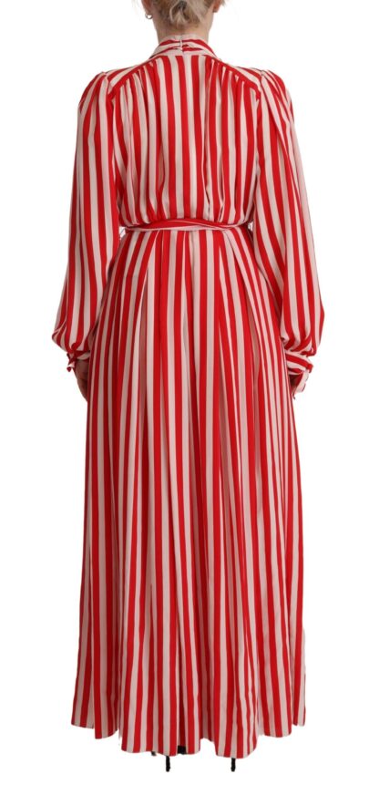 Dolce & Gabbana - Elegant Striped Silk Maxi Dress