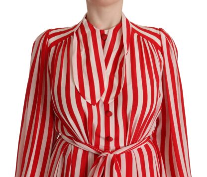 Dolce & Gabbana - Elegant Striped Silk Maxi Dress