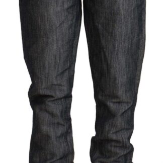 Acht - Chic Gray Straight Cut Ramie-Cotton Jeans