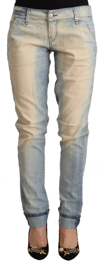 Acht - Chic Light Blue Skinny Cotton Jeans