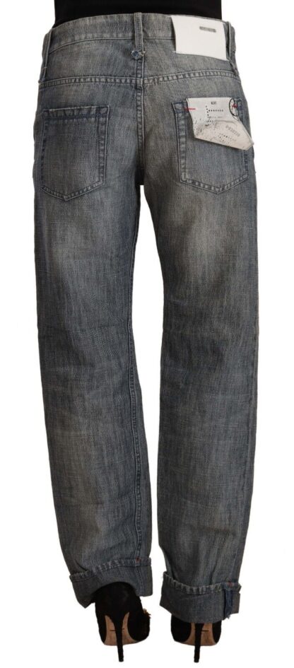 Acht - Chic Gray Washed Straight Cut Jeans