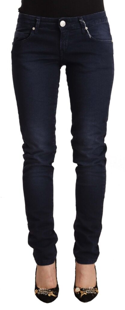 Acht - Chic Low Waist Skinny Denim in Blue