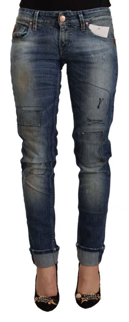 Acht - Chic Blue Washed Skinny Denim Serenade