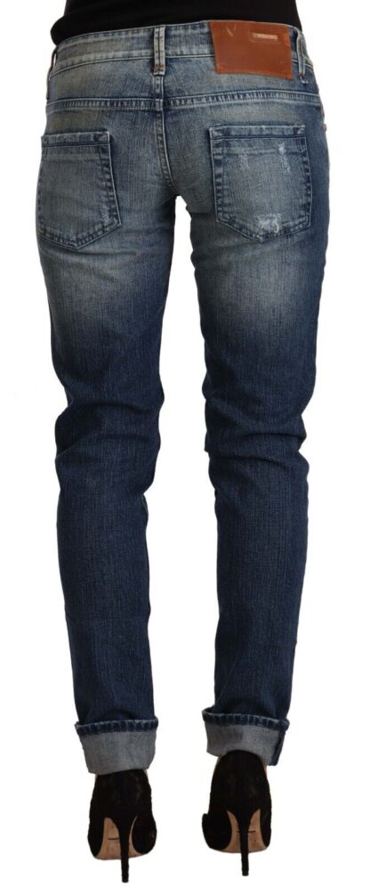 Acht - Chic Blue Washed Skinny Denim Serenade