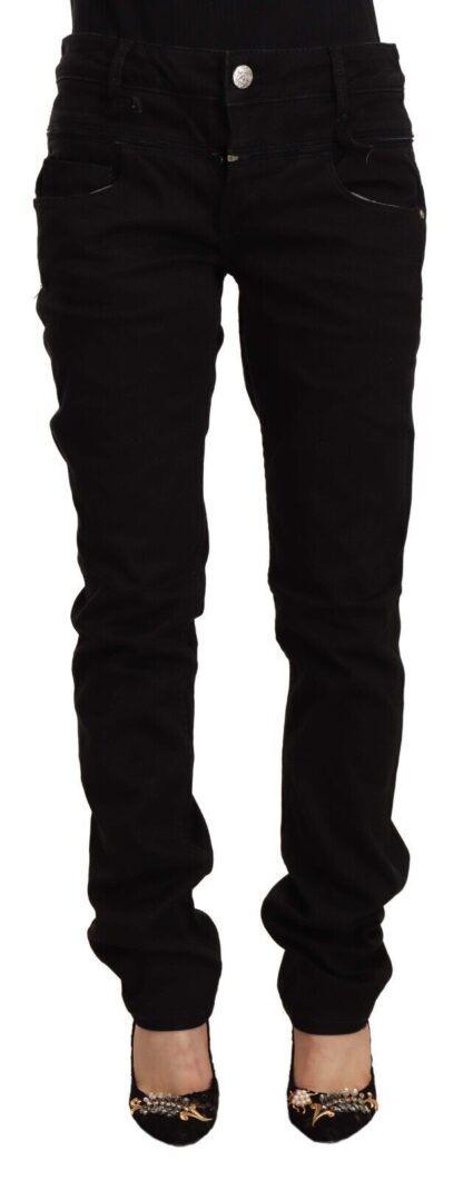 Acht - Chic Black Low Waist Skinny Jeans