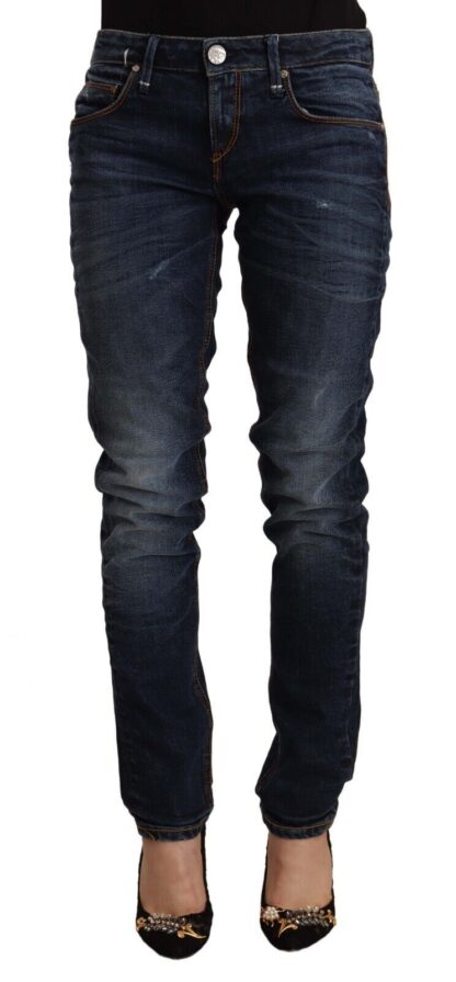 Acht - Chic Slim Fit Blue Washed Denim