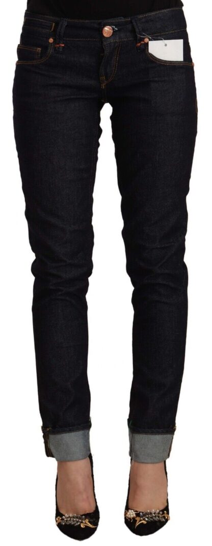 Acht - Chic Low Waist Skinny Black Jeans