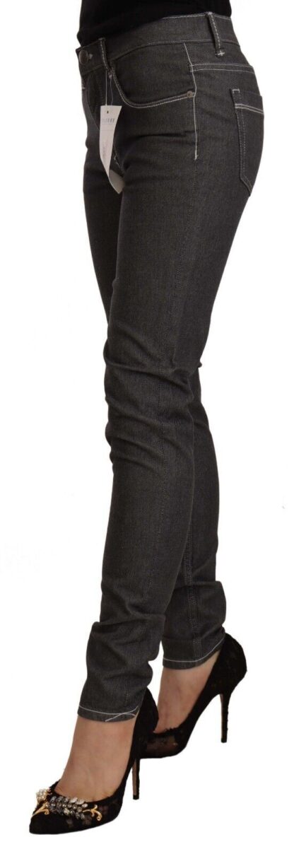 Acht - Chic Mid Waist Skinny Black Jeans