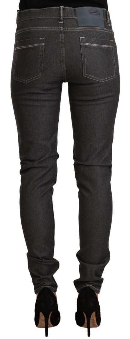 Acht - Chic Mid Waist Skinny Black Jeans