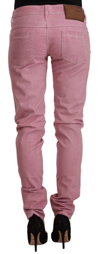 Acht - Elegant Pink Slim Fit Denim Jeans