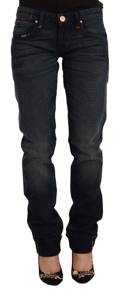 Acht - Sleek Black Washed Skinny Jeans