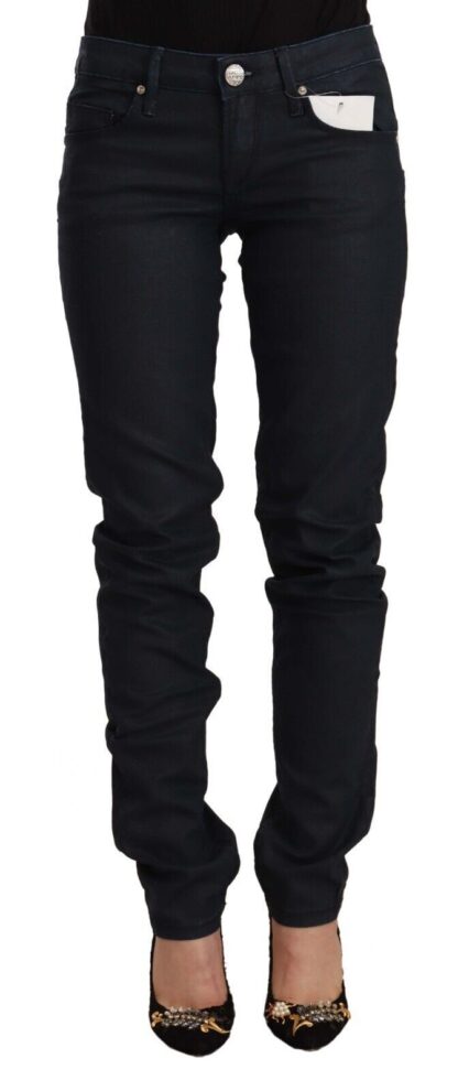 Acht - Chic Low Waist Skinny Black Denim