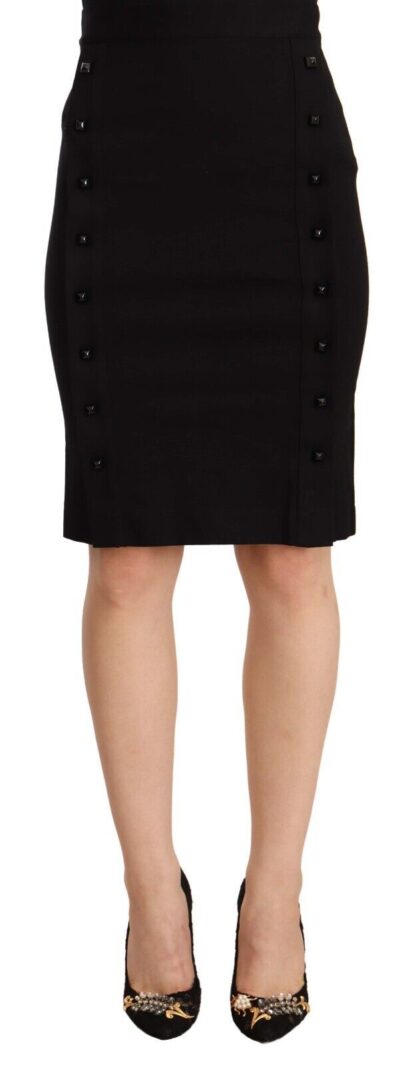 GF Ferre - Chic High-Waisted Pencil Skirt in Black