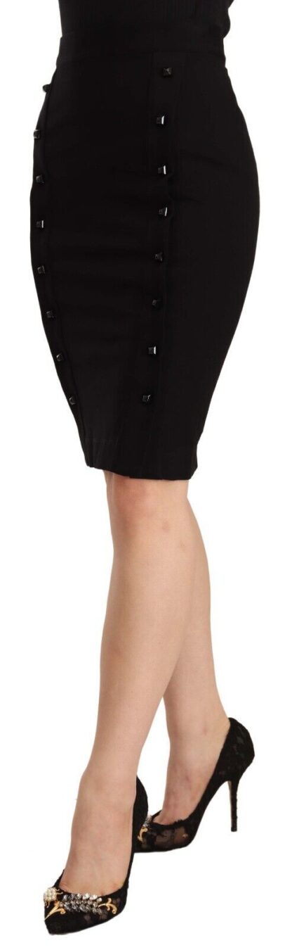 GF Ferre - Chic High-Waisted Pencil Skirt in Black