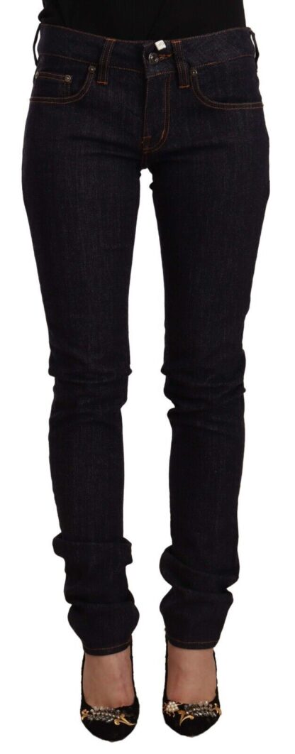 GF Ferre - Chic Black Slim Fit Designer Jeans