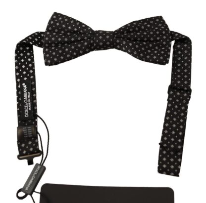 Dolce & Gabbana - Elegant Silk Black Fantasy Bow Tie