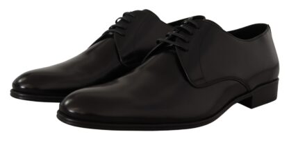 Dolce & Gabbana - Elegant Black Leather Derby Shoes