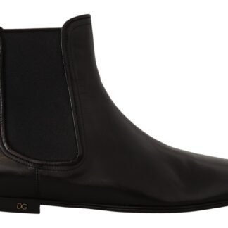 Dolce & Gabbana - Elegant Black Leather Derby Shoes