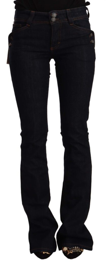 John Galliano - Chic Flared Mid-Waist Black Jeans