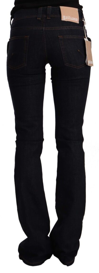 John Galliano - Chic Flared Mid-Waist Black Jeans