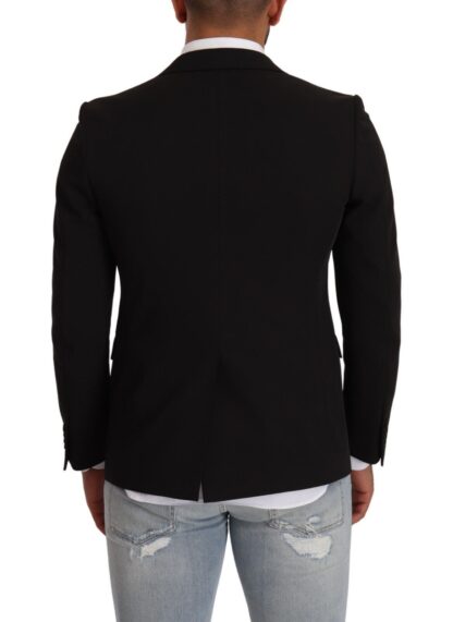 FRADI - Elegant Black Slimfit Peak Lapel Blazer