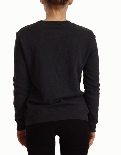 Versace Jeans - Chic Black Leopard Crew Neck Pullover