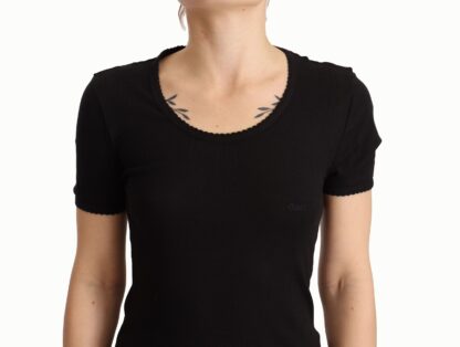 Dolce & Gabbana - Elegant Black Cotton Short Sleeve Top