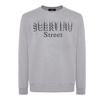 Scervino Street - Elegant Grey Cotton Sweater - Made in Italy