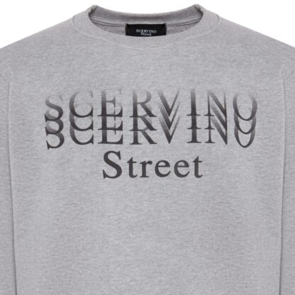 Scervino Street - Elegant Grey Cotton Sweater - Made in Italy