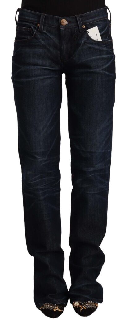 Ermanno Scervino - Chic Dark Blue Mid Waist Jeans