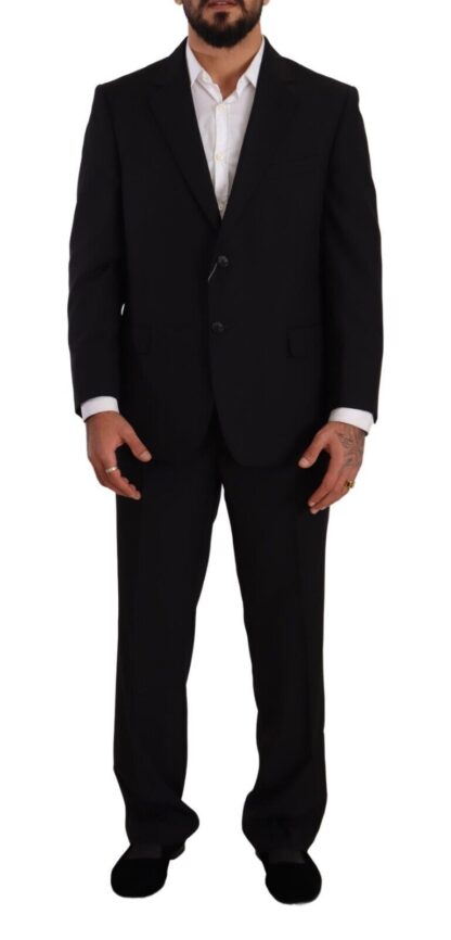 Domenico Tagliente - Elegant Two-Piece Black Suit Ensemble