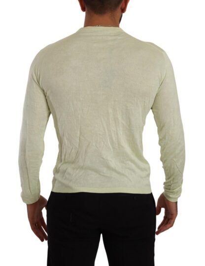 Domenico Tagliente - Elegant Silk V-Neck Pullover Sweater