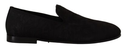 Dolce & Gabbana - Elegant Jacquard Slide On Loafers Flats