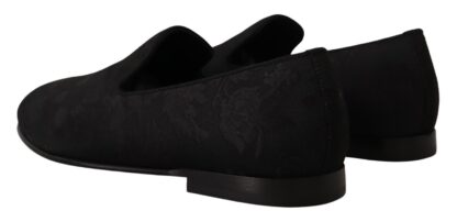 Dolce & Gabbana - Elegant Jacquard Slide On Loafers Flats