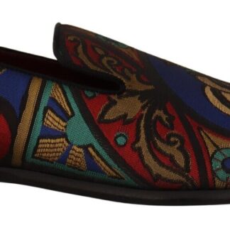 Dolce & Gabbana - Black Floral Brocade Slippers