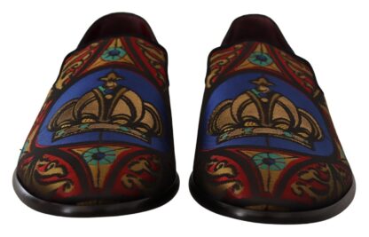 Dolce & Gabbana - Multicolor Jacquard Slide-On Loafer Slippers